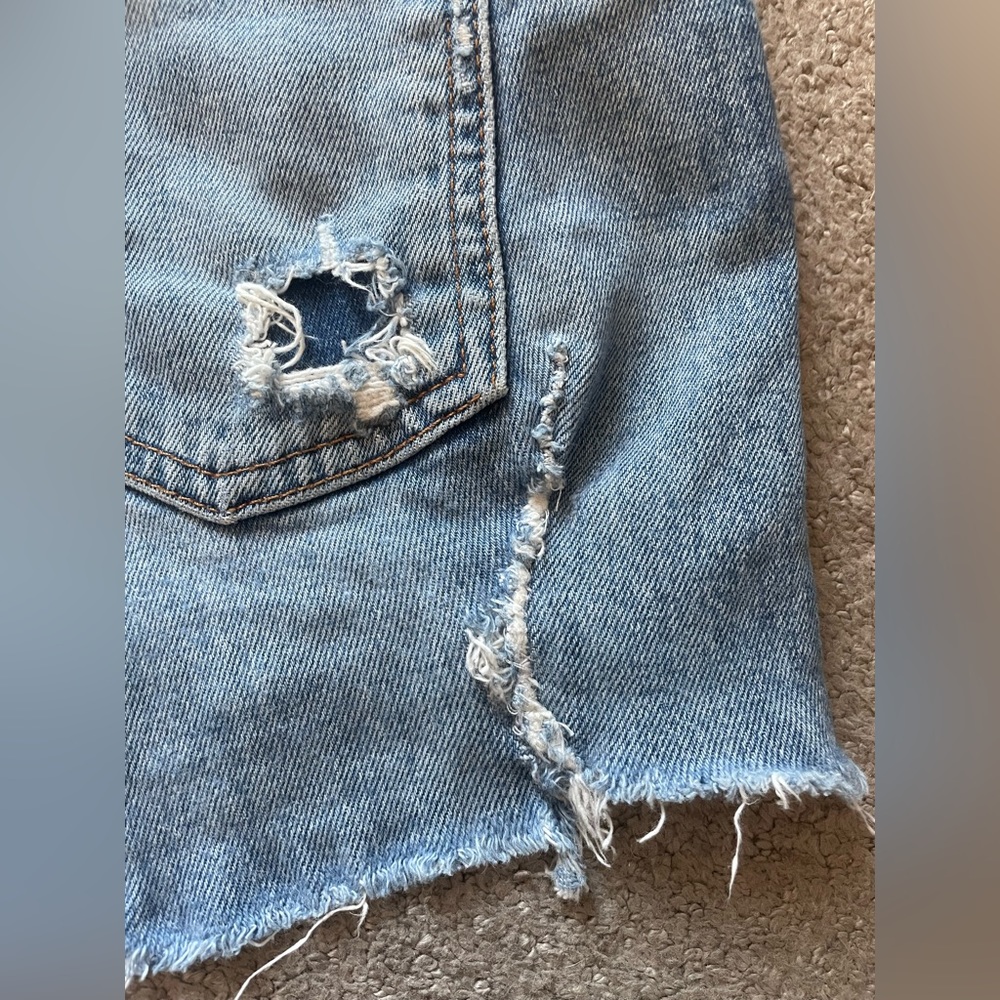 Revice Denim Button Fly High Rise Shorts - Picture 8 of 11